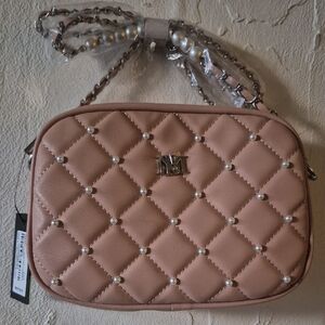 Nude/ Pink BM Camera Crossbody Bag